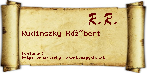 Rudinszky Róbert névjegykártya