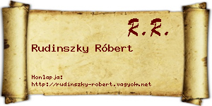 Rudinszky Róbert névjegykártya