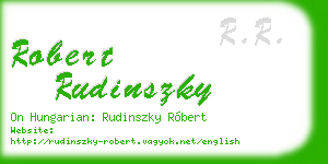 robert rudinszky business card